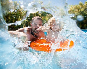 Splashing around in your pool can be fun, but it wastes a lot of water. To conserve water in your pool, try to avoid games that require splashing. 