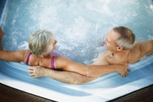 Taking Advantage Of The Hot Tub During The Cold