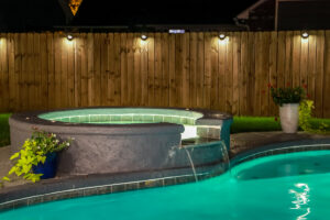 Sunrise Premiere Pool Builders Attached Spa Outdoor Swimming Pool