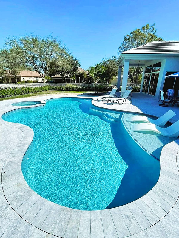 Sunrise Premiere Pool Builders Tanning Ledge